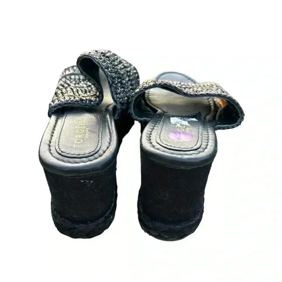 Torgeis Womens Neith FEI1073 Black Wedge Slide Sandals Size 8 - Picture 6 of 11